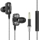 Wired Earphone HiFi Super Bass 3.5mm In-Ear Headphone Stereo Earbuds Ergonomic Sports Headsest Birthday Gift Black