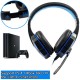 Wired Gaming Headset Headphone for PS4 Xbox One Nintend Switch iPad PC blue