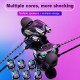 Wired Headphones Transparent In-ear Double Moving Coil Dual Speaker Noise Reduction Wire-controlled Tuning Headset [multi-core] - neon purple