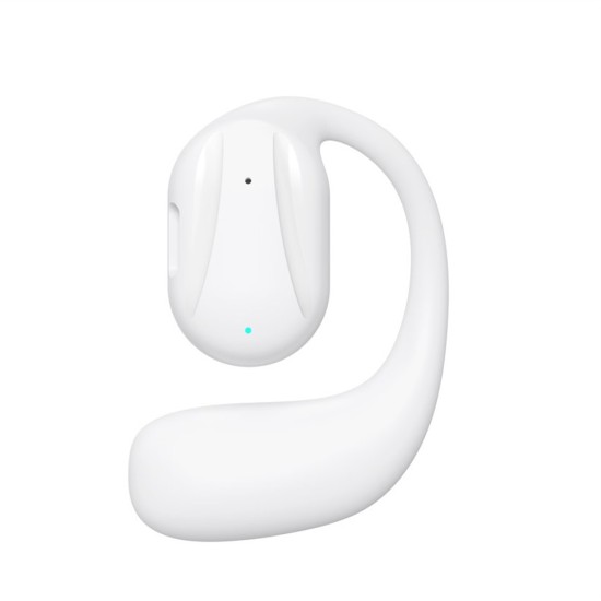 Wireless Bluetooth-compatible Headphones Ear Hook Gaming Headset with Mic Ipx4 Waterproof Sports Earphones White