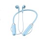 Wireless Bluetooth-compatible Headset Led Digital Display Stereo Sports Neck-mounted Earphone Blue