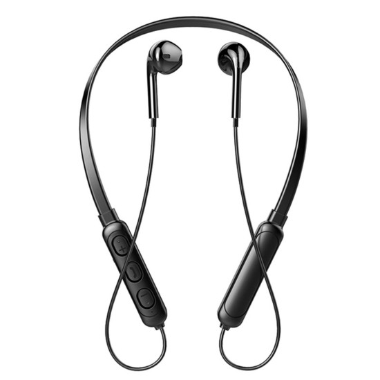 Wireless Headset Bluetooth 5.1 Hanging Neck Sports Headphones Stereo Noise Reduction Earphone Black