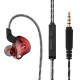 X2 Wired Headset In-ear Monitor Headphones Hifi Subwoofer Music Earbuds for Sports Running Black