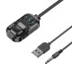 2-in-1 Car Bluetooth Wireless Audio Adapter Transmitter Receiver 3.5mm Aux Adapter Black