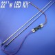 22 inch Wide LED Backlight Lamps Update Kit Adjustable LED Light for LCD Monitor 2 LED Strips White light