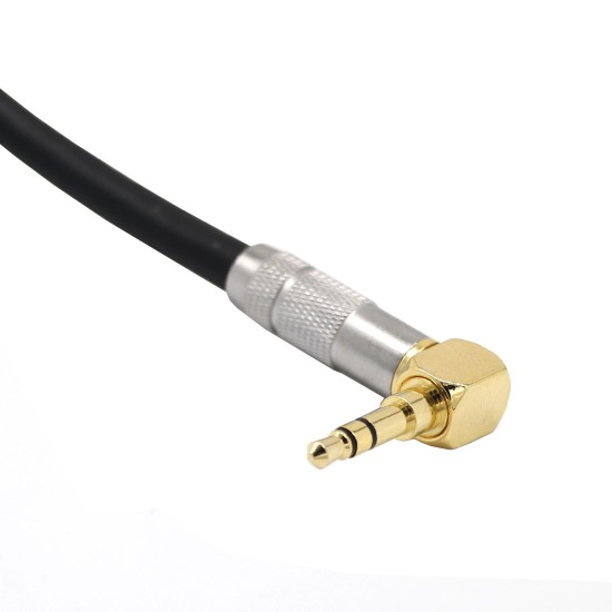 3.5 Male Plug Jack Stereo to 6.35 Female Stereo Extension Cable Angled Audio Line cable As shown