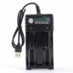 3.7V 18650 Charger Li-ion Battery USB Independent Charging Portable 18350 16340 14500 Battery Charger Two slots