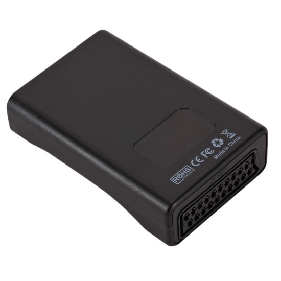 Capture Card Usb2.0 Scart Game Video Live Broadcast for Ps4/xbox/switch Obs Live Recording black