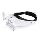 Head-mounted 3 Led Magnifier USB Rechargeable Multiples Adjustable Magnifying Glass White