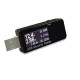 USB Tester DC Voltmeter 5-30V Volt Meter Charger Capacity Indicator Time Display Mobile Battery Power Detector black