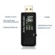 USB Tester DC Voltmeter 5-30V Volt Meter Charger Capacity Indicator Time Display Mobile Battery Power Detector black