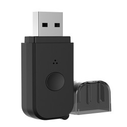 V5.3 Usb Bluetooth Audio Receiver Transmitter 2-in-1 Aux Usb Dual Output Receiver Black