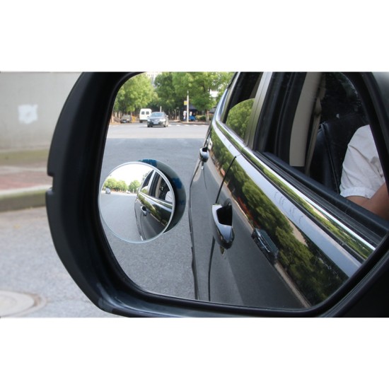 HD 360 Degree Wide Angle Adjustable Car Rear View Convex Mirror Auto Rearview Mirror Vehicle Blind Spot Rimless Mirrors