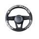 Universal leather printing Car Steering-wheel Cover 38CM Sport styling Auto Steering Wheel Covers Anti-Slip Color printing_38cm