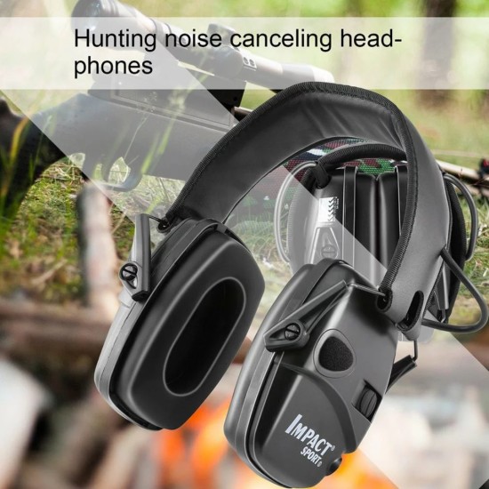 1 Pair Of Sports Headset Noise Reduction Earmuffs Hearing Protection Professional Headphones black