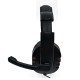 3.5mm Wired Gaming  Headset With Adjustable Microphone Volume Controller Noise Cancelling Headphones Compatible For Pc Gaming Black blue + transfer wire