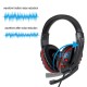 3.5mm Wired Gaming  Headset With Adjustable Microphone Volume Controller Noise Cancelling Headphones Compatible For Pc Gaming Black blue + transfer wire