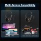 Bass Wired Gaming Headset 3.5mm Plug Foldable Portable Hifi Headphones Sy808 for Phone Tablet Black