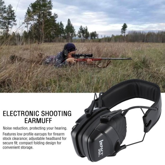 Earmuff Outdoor Noise Reduction Electronic Headphones Without Battery black