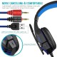 Gaming Headset Head-mounted Luminous 3.5mm Lightweight Headphone White blue