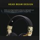 Headset Wired Earphone Gaming Headset USB Luminous Gamer Stereo Headphone Folding Headset yellow