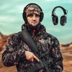 Intelligent Noise Reduction Earmuffs Ear Protective Acoustic Hood For Professional Shooting Training