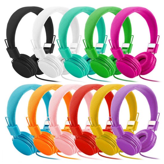 Kids Wired Ear Headphones Stylish Headband Earphones (No package)