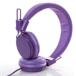 Kids Wired Ear Headphones Stylish Headband Earphones for iPad Tablet  purple