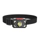 Outdoor Led Headlamp 7-levels Usb Charging Strong Light Long-range Portable Emergency Light Black