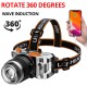 Outdoor Led Headlamp Built-in 1800mah Battery Zoom Strong Light Head-mounted Flashlight Torch