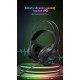 Wired  Headset, Head-mounted Ak3 Luminous Desktop Computer Stereo Gaming Headphones, With Noise Reduction 360° Sensitive Microphone Black 3.5MM double plug