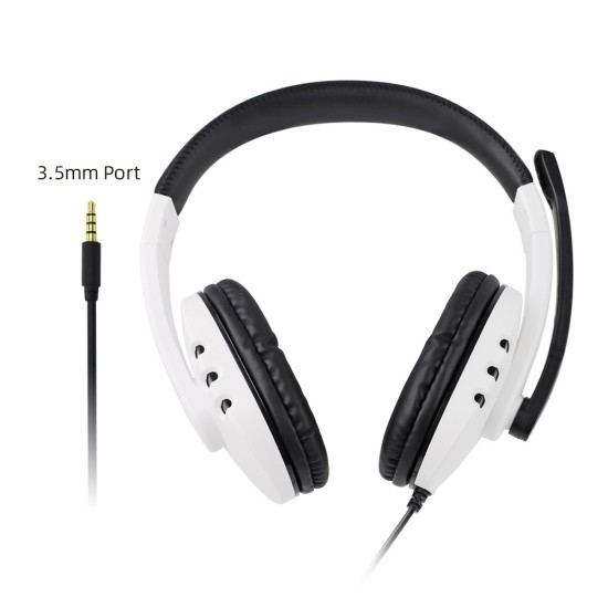 Wired Gaming Headphones 3.5mm For Ps5/ps4/pc/switch/x-one(s)/x-360 Noise Canceling Headphone white