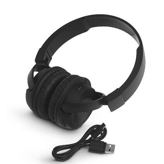 Wireless Bluetooth Headphones On-Ear Headset with Mic Noise Canceling Call & Music Controls  black