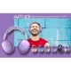 Wireless Head-mounted  Bluetooth-compatible  Earphones Noise-canceling Led Luminous Mobile Phone Computer Universal Headset Gaming Headphones Purple