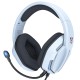 X27 Ear-mounted Wired Headset with HD Microphone Luminous RGB Noise-cancelling Gaming Headphones for PC Video Game White