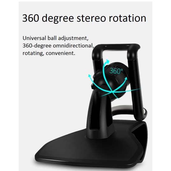 360 Degree Rotating HUD Car Mobile Phone Holder Black (color box packaging)