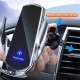 Car Wireless Charger Phone Bracket Navigation Fixing Frame Fast Charging Auto Holder Black