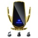 Car Wireless Charger Phone Bracket Navigation Fixing Frame Fast Charging Auto Holder Golden