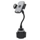 Gravity Linkage Mobile Phone Bracket Stable Cup Phone Holder 360-degree Rotation Grey Silver