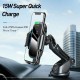 Infrared Induction Automatic Locking Car Phone  Holder Bracket Wireless Charger Mobile Smartphone Support Cell Phone Stand black