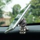 Mad Hat Funny Mobile Phone Stand Suction Cup Magnet Car Decoration Cell Phone Holder black- A