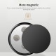 Magnetic Car  Phone  Holder Leather Grain 360 Degree Rotation Built-in Magnets Bracket Black