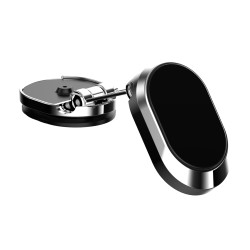 Magnetic Car Phone Holder 360 Rotating Multi-angle Support Folding Black Silver