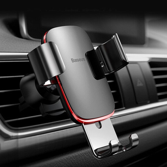 Vehicle Mount Air Outlet Phone Auto-locked Gravity Universal Phone Stand Mount red