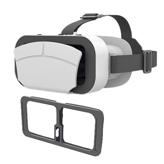 3D VR Glasses All-in-one Game Console Immersive Virtual Reality Glasses Headset for 4.5-7.0 Inch Screen Smartphone White