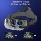 3D VR Glasses All-in-one Game Console Immersive Virtual Reality Glasses Headset for 4.5-7.0 Inch Screen Smartphone White