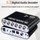 5.1-channel Dts Dolby/ac-3 Digital Audio  Decoder Fiber Coaxial Analog Converter Host + Power Supply Sound Audio Adapter Amplifier U.S. plug