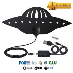 Digital Antenna TV HDTV 200 Miles Long Range HQ HDTV Indoor Antena Freeview HD black