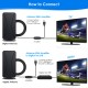 Digital TV Antenna 1080p Indoor Outdoor Dvb-t2 5m HD TV Aerial Global Universal Signal Amplifiers Black