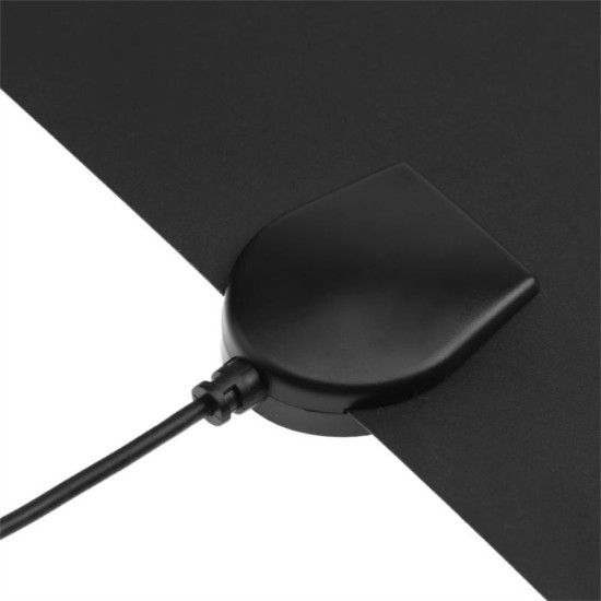 Indoor TV Antenna with Signal Booster Iec Converter Hdtv Receiver Black